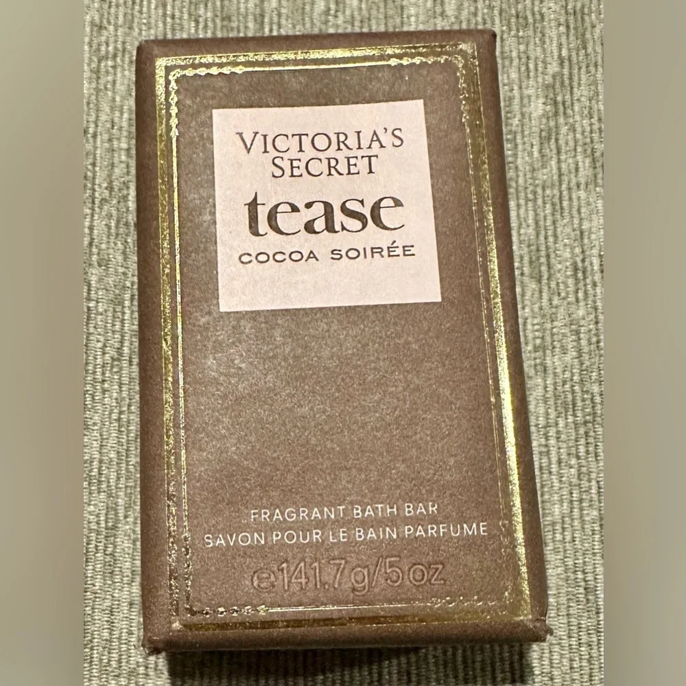 Victoria's Secret Tease Bath Bar AND Gold Glitter Perfume Bottle Key Chain